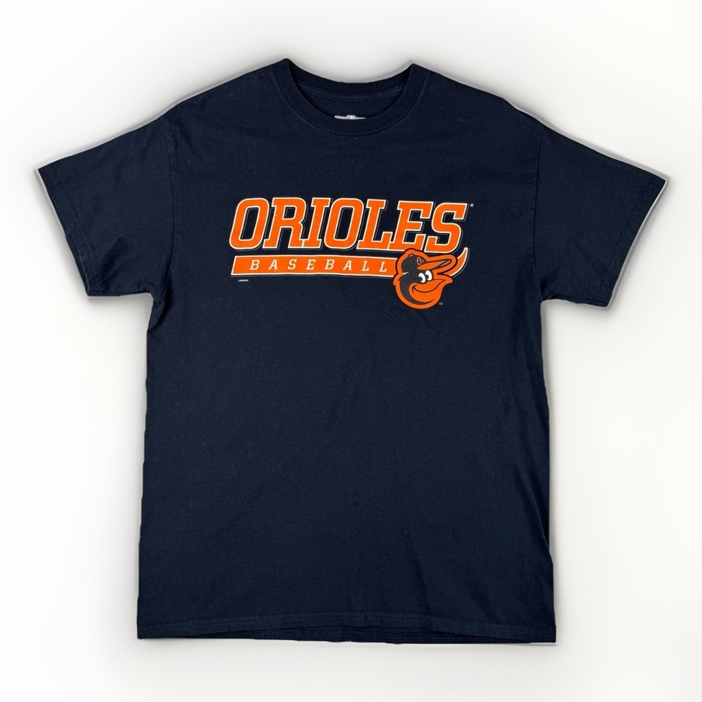 Baltimore Orioles Baseball T-Shirt Mens‎ Medium Genuine MLB Black Graphic Tee